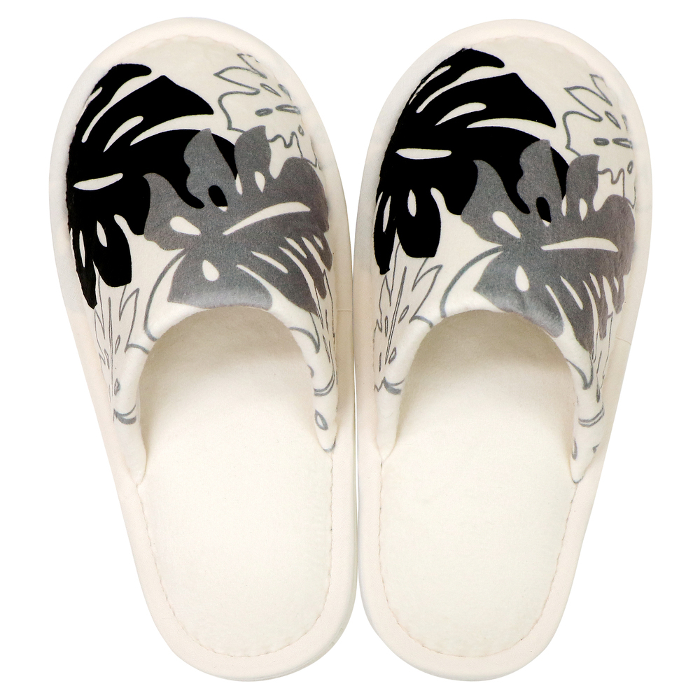 ☆ モノステラ/アイボリー ☆ ヨコズナ yk18slipperトイレスリッパ トイレスリッパ おしゃれ 洗える スリッパ 花柄 洗濯可 引越祝い 新生活拍卖