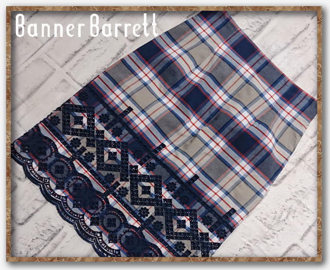 ☆BANNER BARRETT バナーバレット 刺繍入りチェックスカート☆拍卖
