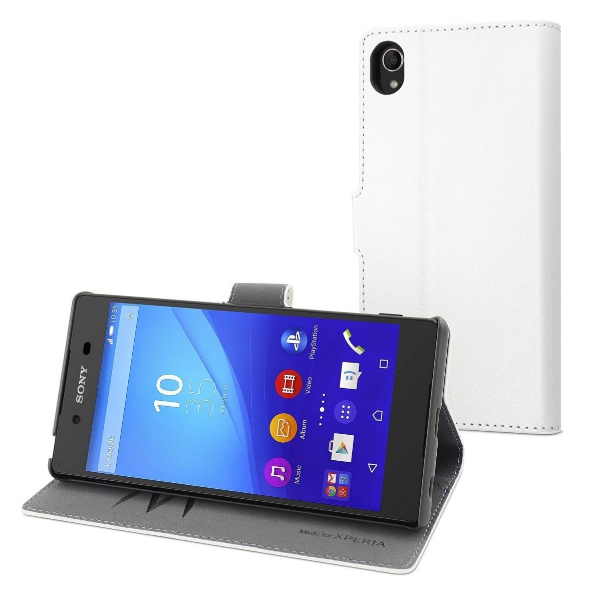 スマホケース カバー Xperia Z4 402SO SO-03G SOV31 muvit ホワイト 白 ICカード クレジットカード 収納ポケット ホワイト SEWAL0014拍卖