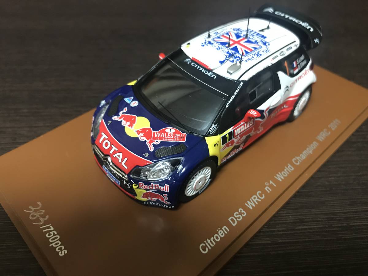 1/43 Spark シトロエン・DS3 WRC #1 S.ローブ組 ウェールズ・ラリーGB優勝 2011拍卖