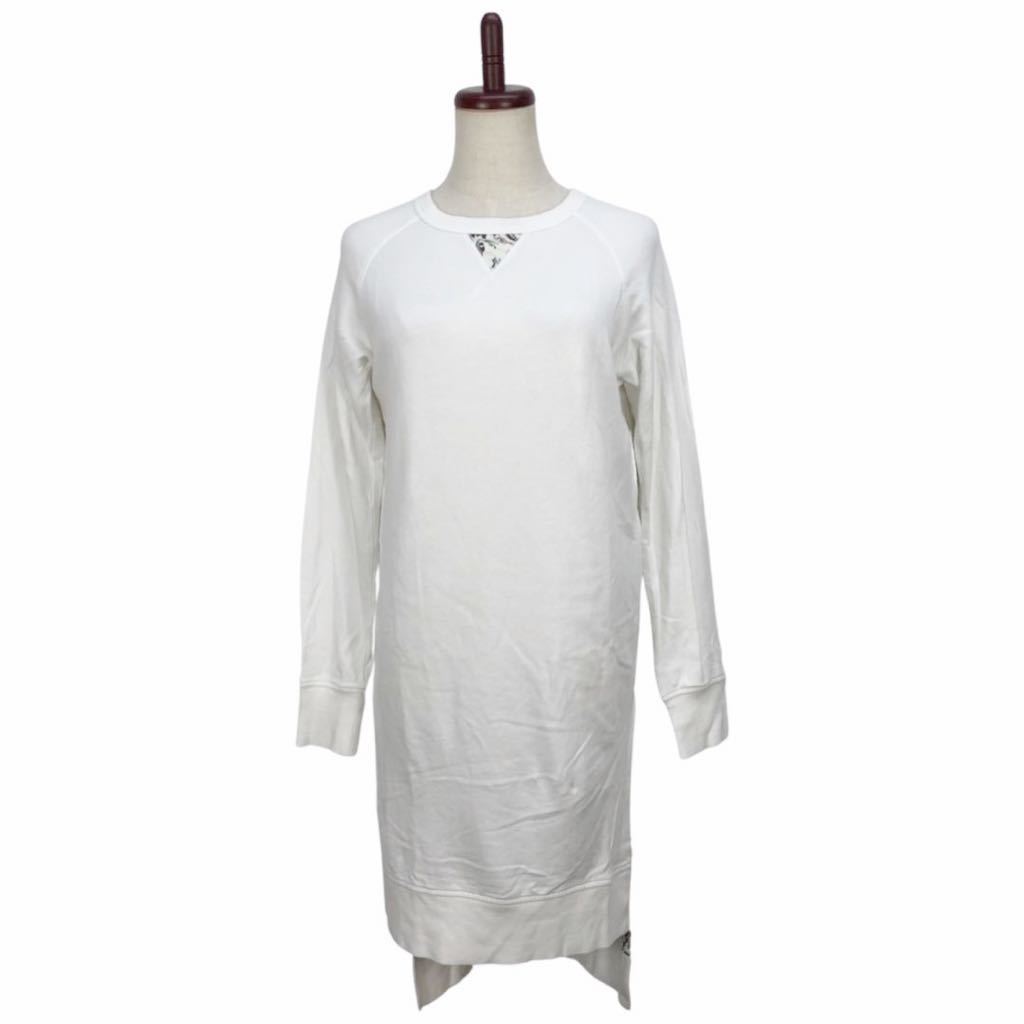 Y-3 ワイスリー ヨウジヤマモト アディダス レディース 柄切り替え 長袖 スウェット ワンピース XS表記拍卖