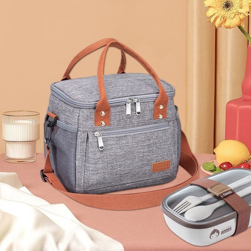 hzh523★ポータブルランチバッグ 断熱クーラーバッグ ピクニックバッグ 9L ショルダーランチボックス 拍卖