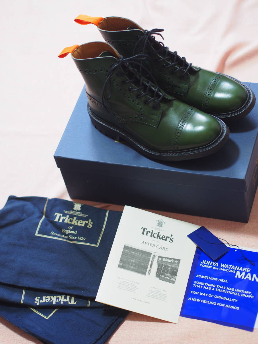 【未使用新品】別注★グリーンUK7★ジュンヤマン★COMME des GARCONS JUNYA WATANABE MAN★トリッカーズTricker's★スーパーブーツM7527 拍卖