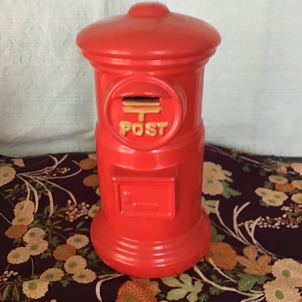 ポスト型貯金箱 29cm 貯金箱 郵便ポスト 昭和レトロ拍卖