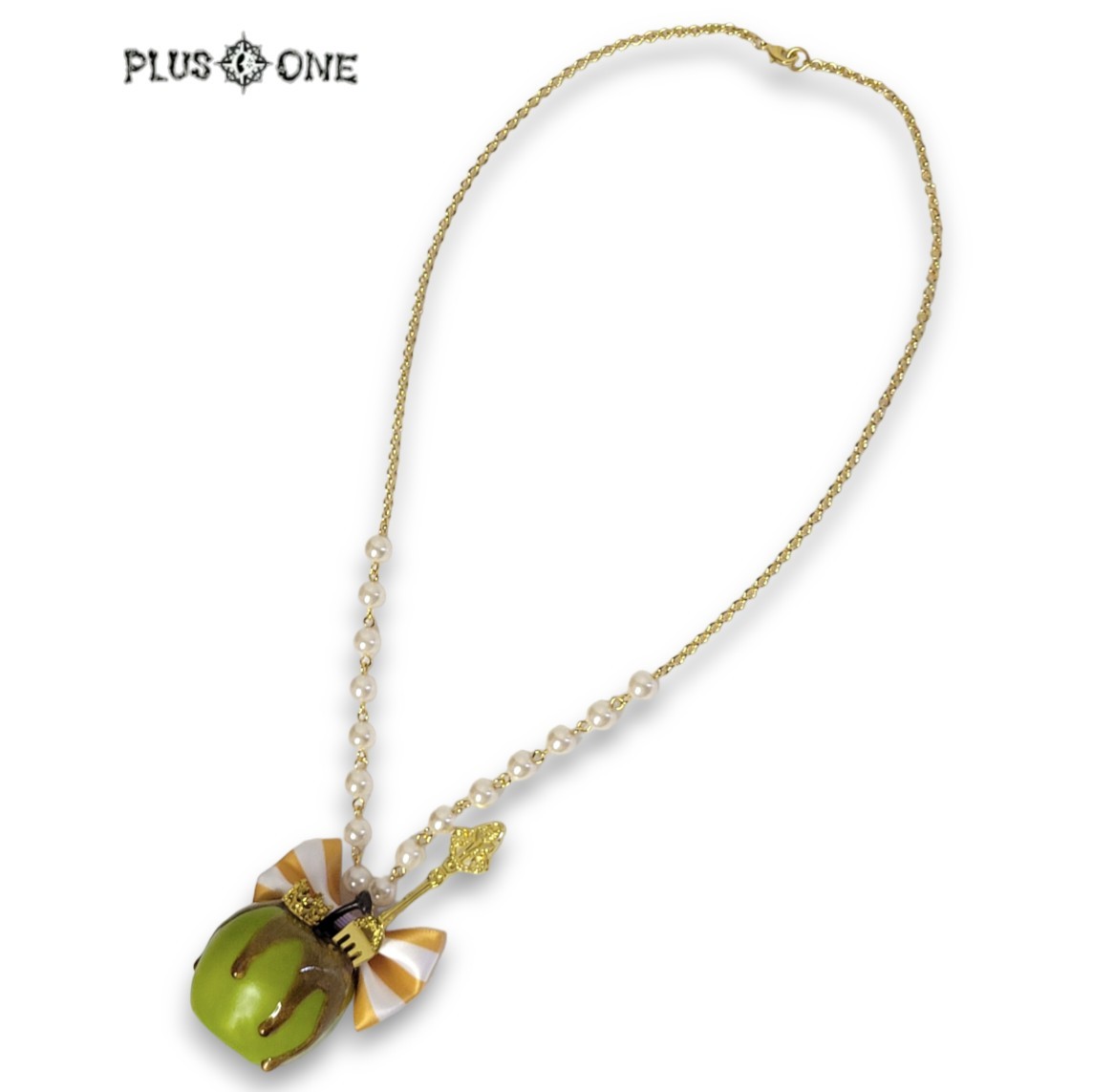 青リンゴネックレス / 青りんご apple 王冠 CROWN拍卖