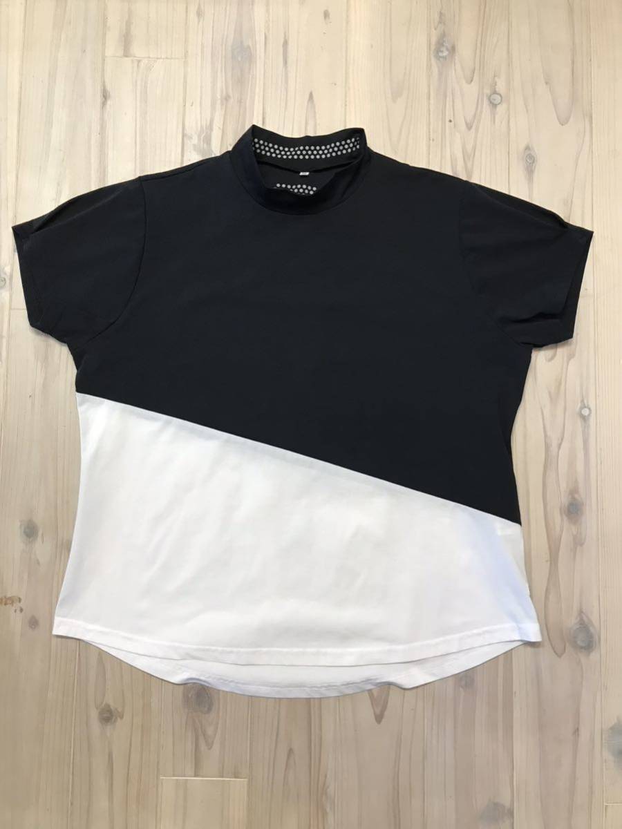 TIGORA ティゴラ フィットネスTシャツ バイカラー モックタートル クールパターン ゴルフ ユーズド 古着拍卖