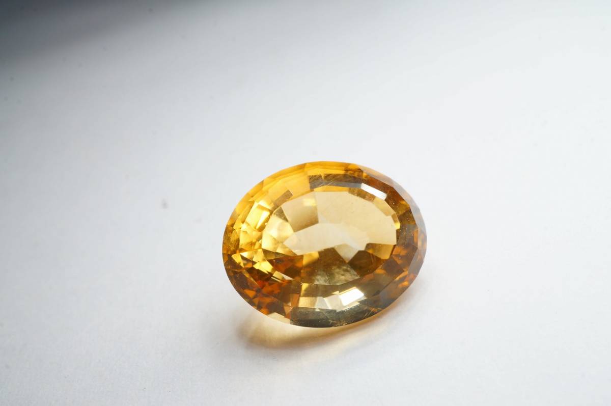 【限定特別即決価格!早い者勝ち!】【高級宝飾品用ルース】色の濃い透明度抜群のシトリン(トパーズ)極上ルース5.59ct拍卖