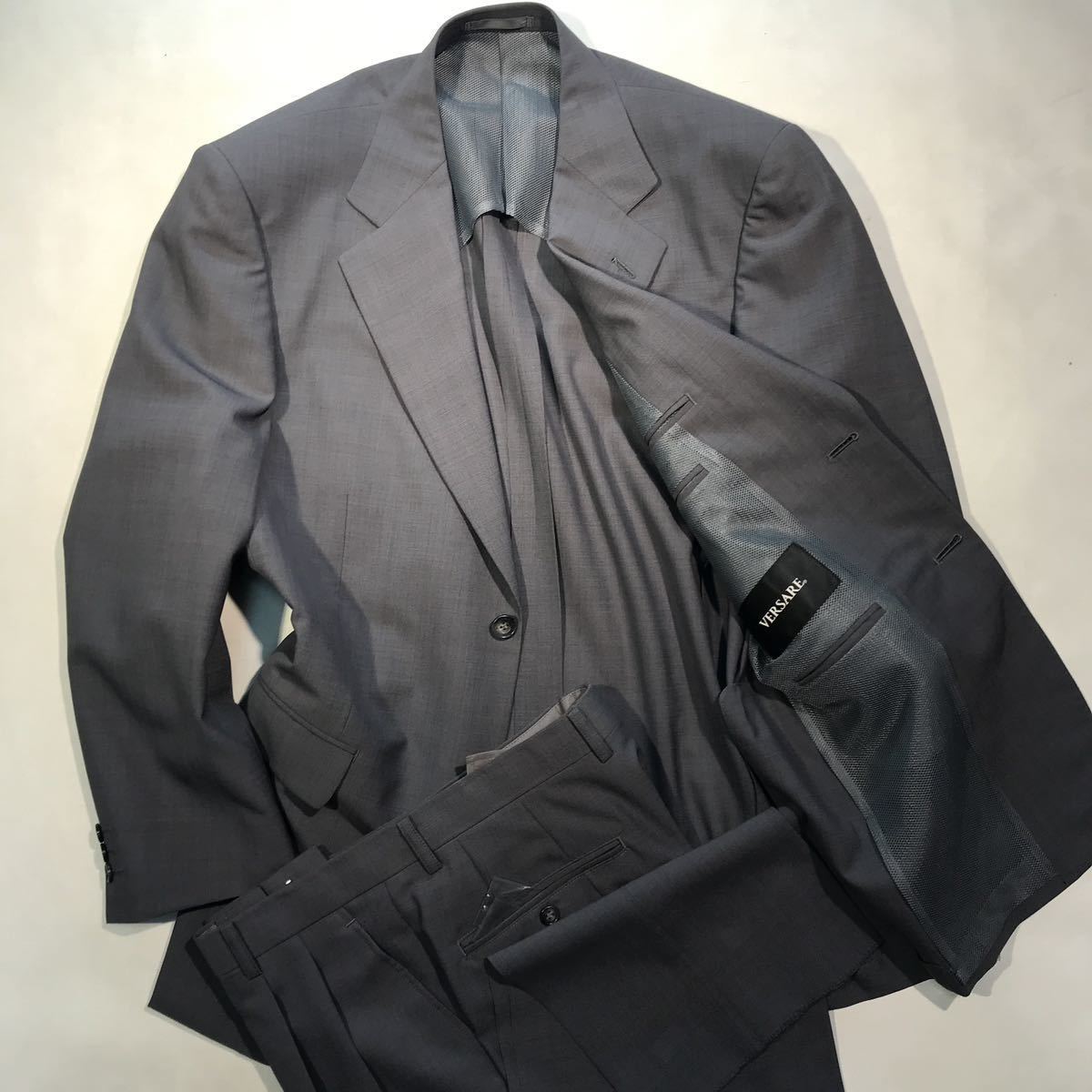 アウトレット価格/新品未使用タグ付き/2つボタンスーツ/裏地メッシュ極薄スーツ/サイズL AB6/フレンチグレー/サラサラ生地★春夏スーツ拍卖