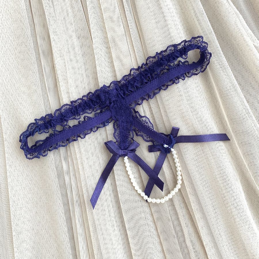 新品 未使用送料無料ls95紫色 パール付ショーツ オープンショーツ セクシーTバック SEXYランジェリー 勝負下着拍卖