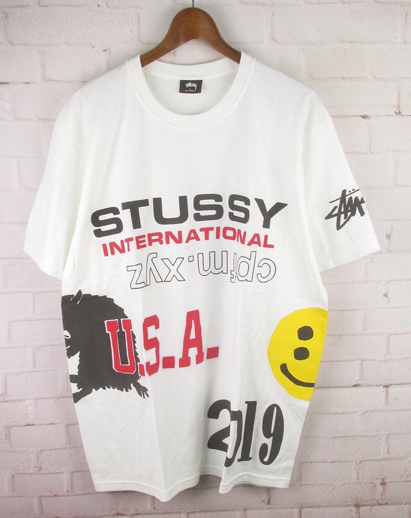 LST10030 STUSSY ステューシー CACTUS PLANT FLEA MARKET USA 2019 Tシャツ L 未使用 ホワイト拍卖