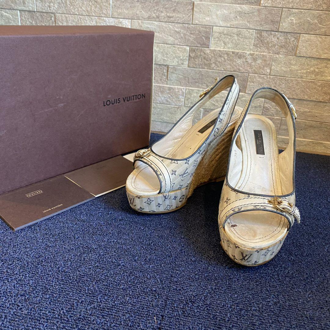 ルイヴィトン モノグラム ヒール パンプス 靴拍卖