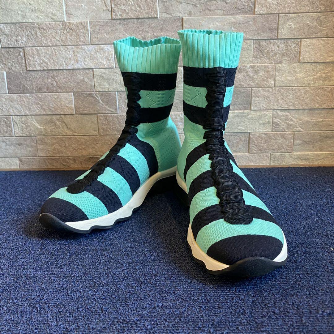 レアアイテム FENDI フェンディ ショートブーツ 靴 グリーン拍卖