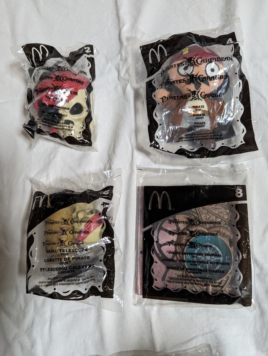 ★激レア!マクドナルド★USAハッピーセット2006年パイレーツ・オブ・カリビアン4種トイ★Pirates of Caribbean Happy Meal拍卖