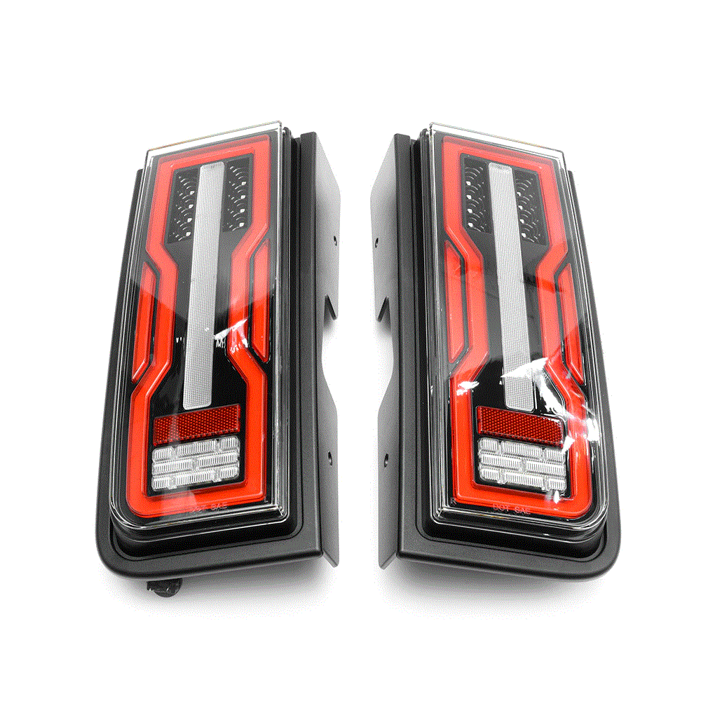 【即納】HUMMER ハマー H2用 EVタイプ LEDファイバーテールレンズ クリア LEDテールレンズ拍卖