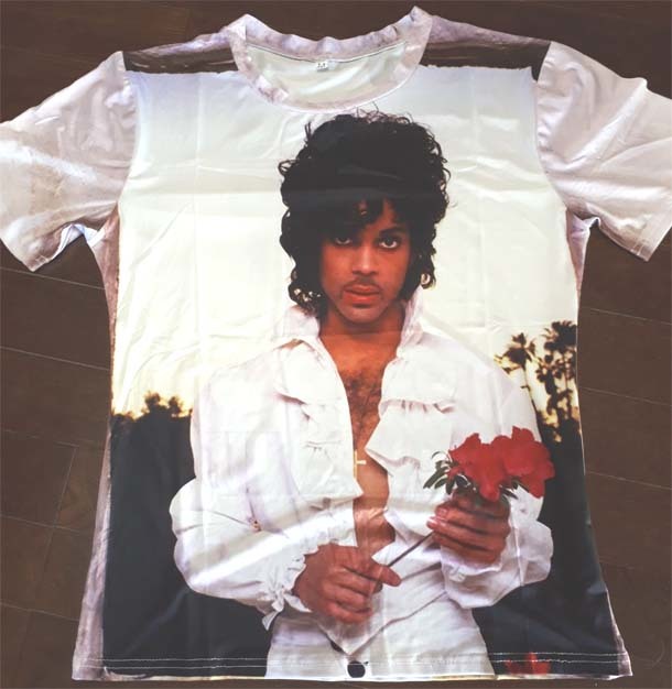 PRINCE プリンス 両面プリントTシャツ 赤いバラ Mサイズ拍卖