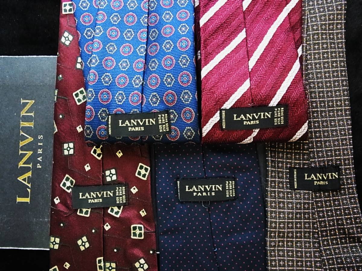 ■即決セール■J1060■ 5本セット全て ランバン【LANVIN】ネクタイ拍卖