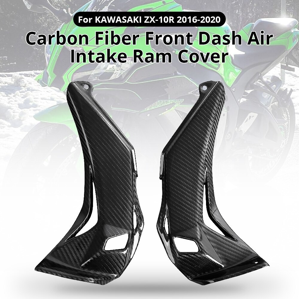 送料無料 KAWASAKI カワサキ Ninja ZX-10R 2016-2020 カーボンファイバー フロント ダッシュボード エアインテークカバー拍卖