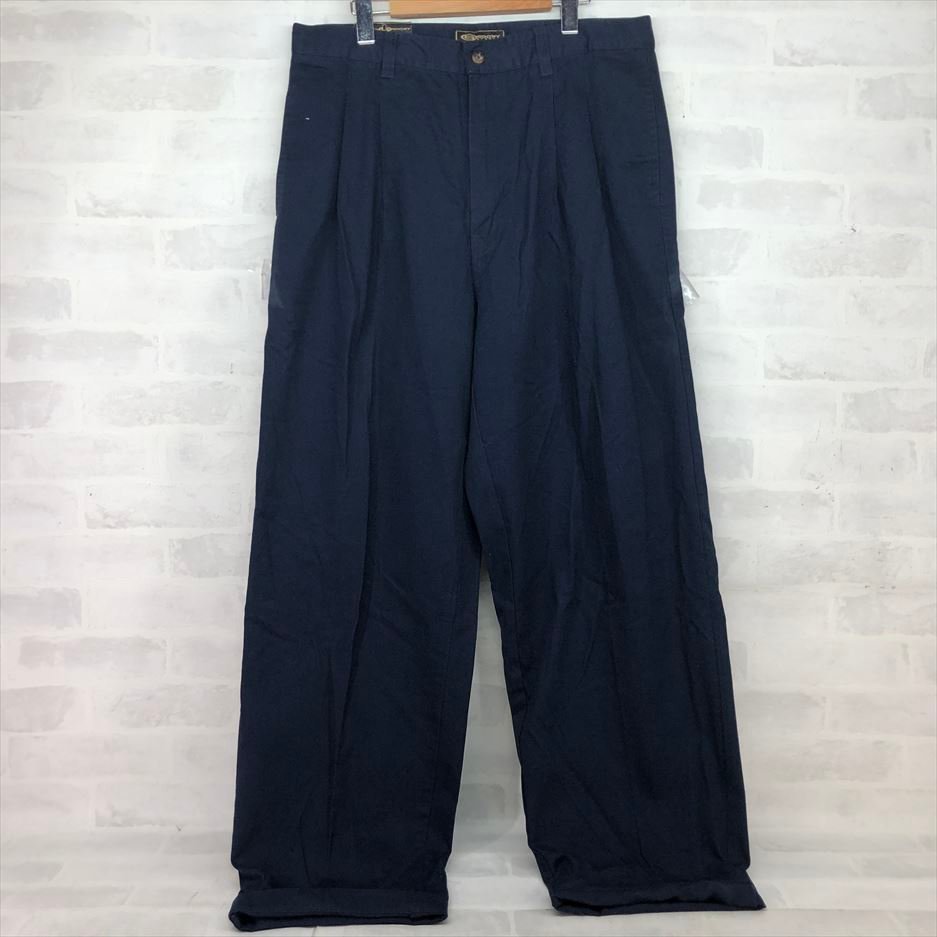 ROCKY SPORTS ロッキースポーツ タグ付き パキスタン製 コットン ワークパンツ ワイドチノ SIZE:W36 ネイビー MU632023081908拍卖