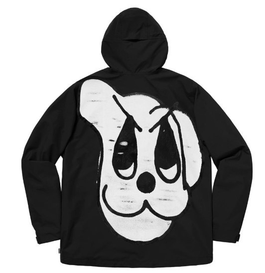 新品 未使用 国内正規品 ◆ Supreme Dog Taped Seam Jacket/黒 サイズM 18aw Week1 ◆ 代官山店舗購入品 半タグ付き拍卖