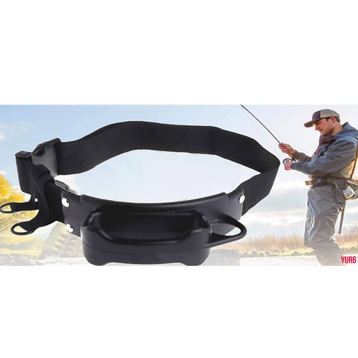 ウエストロッドホルダー 2WAY 縦・斜め差し フィッシングロッドホルダー Dリング ウエストサイズ145cmまで 多用途 軽量 便利 ブラック拍卖