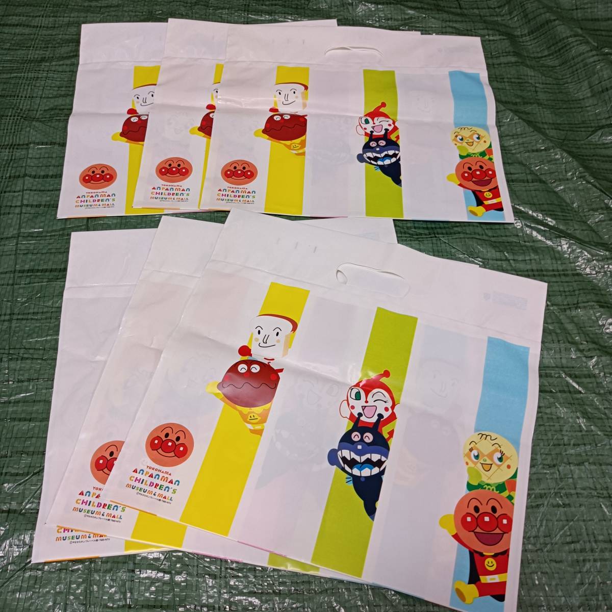 横浜アンパンマンミュージアム 限定 ショップ袋 6枚セット ドキンちゃん バイキンマン カレーパンマン メロンパンナちゃん ショクパンマン拍卖