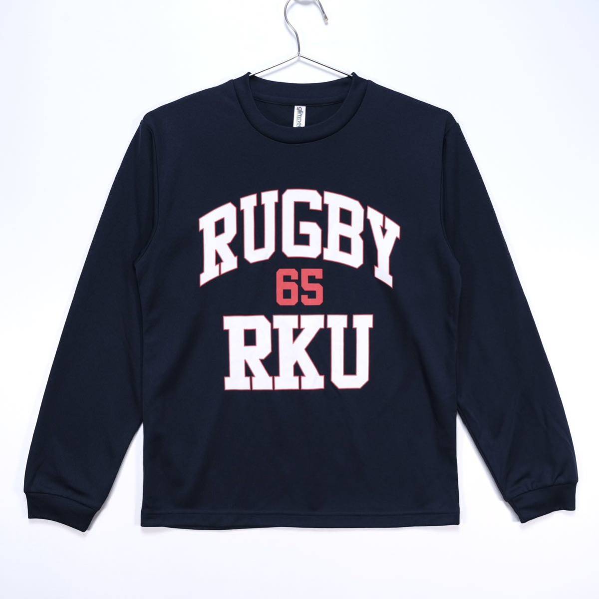 【送料無料】流通経済大学ラグビー部/RKU RUGBY/長袖ドライTシャツ/ネイビー/Sサイズ拍卖