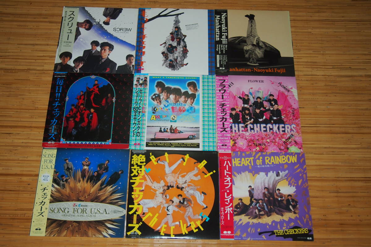 即決 999円 J チェッカーズ 藤井フミヤ LP 9枚 格安セット拍卖