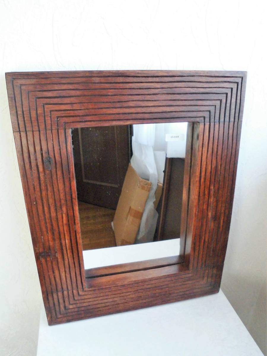 チーク材・RETRO 手作り/リゾート・ミラー拍卖