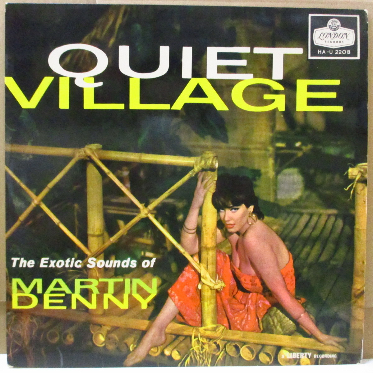 MARTIN DENNY-Quiet Village (UK オリジナル・モノラル LP/表面コーティング2面折り返しジ拍卖