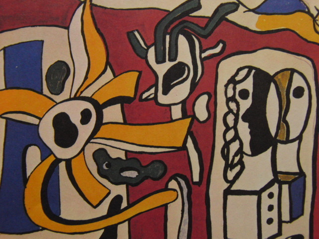 フェルナン・レジェ、ひまわりと彫刻、希少画集・額装画、新品・日本製額縁付、状態良好、送料無料、arte拍卖