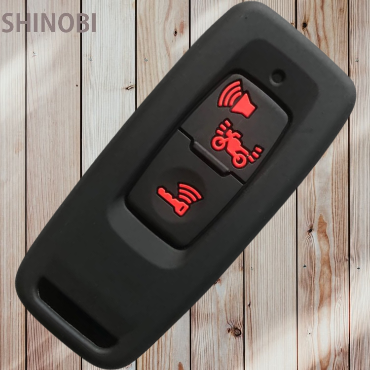 ホンダ オートバイ専用 スマートキーケース シリコン製 PCX125(JK05) PCX160(KF47) DIO110(JK03) for honda ブラック色 赤ボタン拍卖