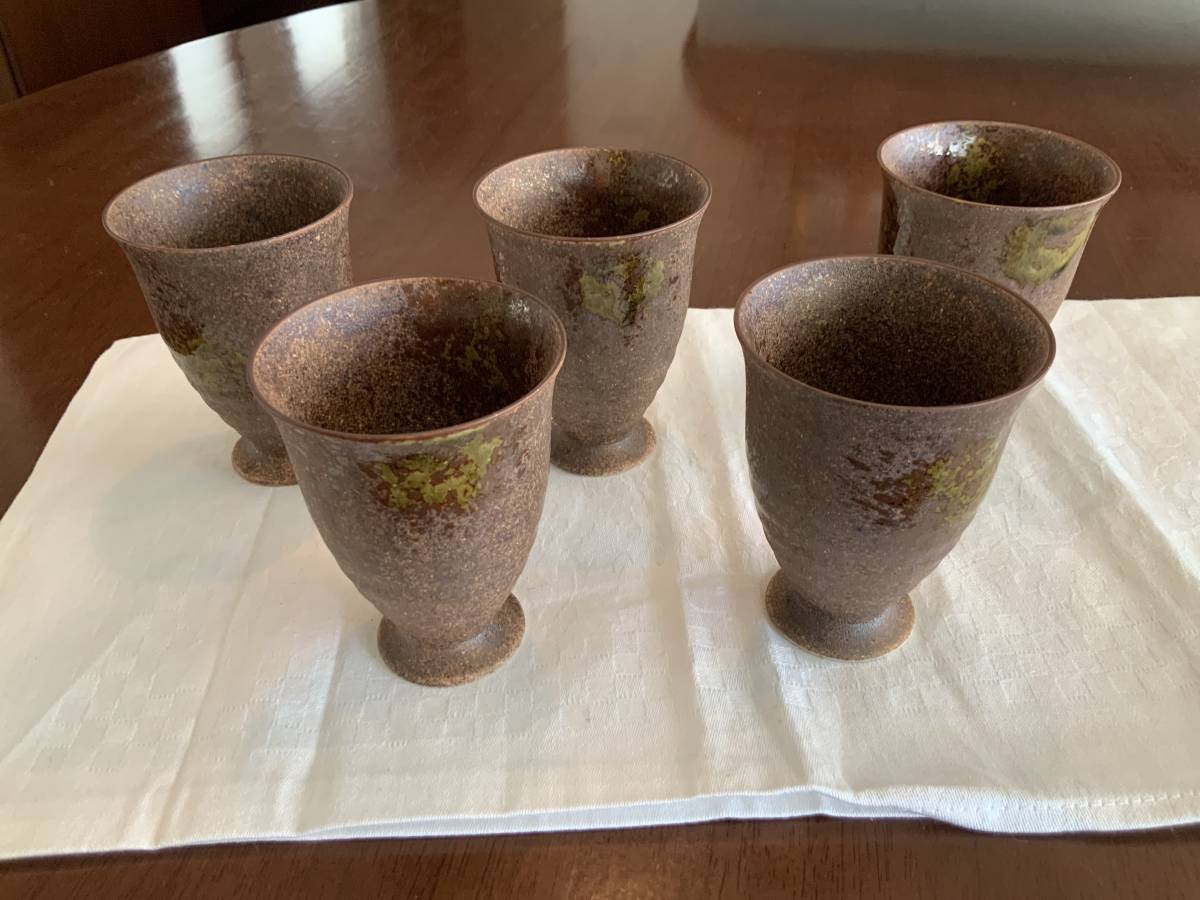 ◇ 茶器:湯呑み 5客 味わいがあります! ◇ 拍卖