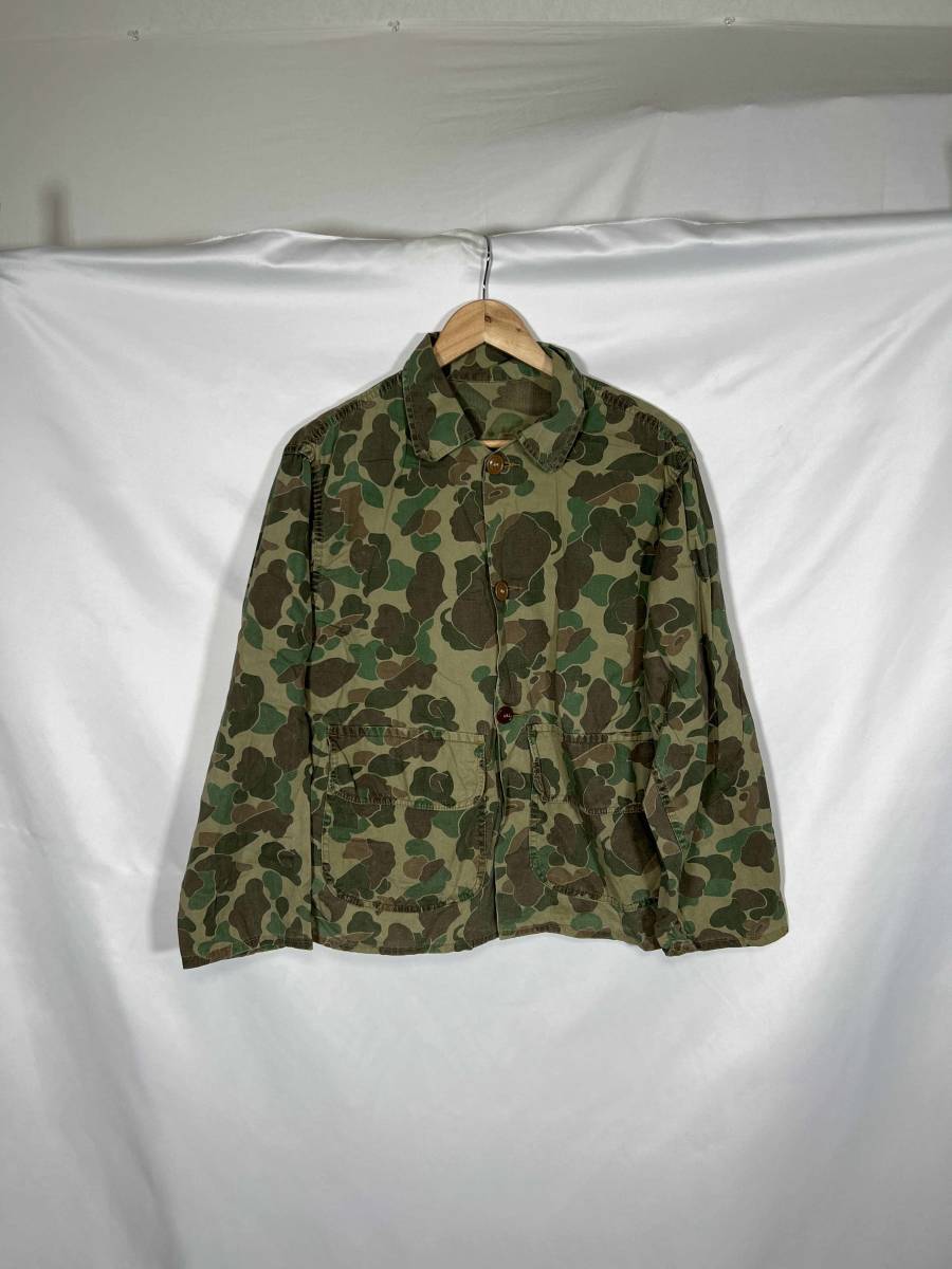 1970年代 ハンティングウェア 民間品 実物 ダックハンター フロッグスキン ジャケット 中古品 ベトナム戦争拍卖