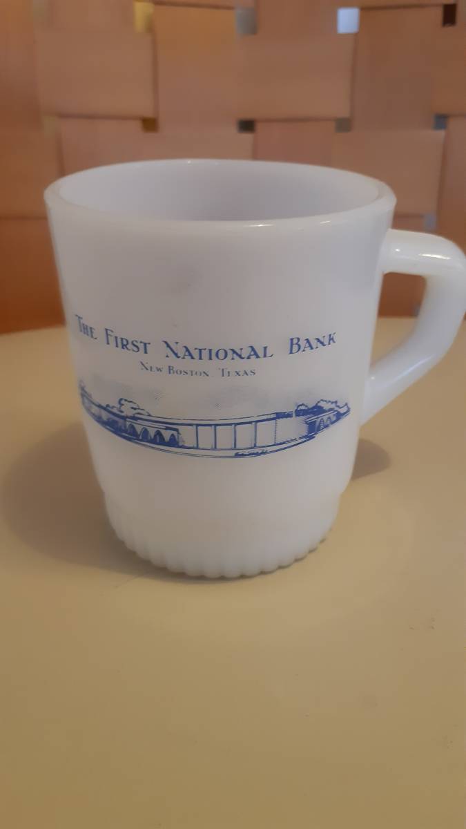 ■ファイヤーキング(FIRE KING)■Dハンドルマグ THE FIRST NATIONAL BANK■Excellent■拍卖