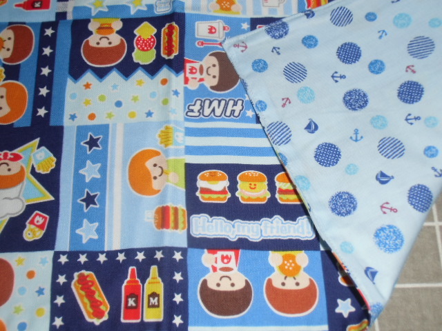 No.605 大判裏付ランチョンマット ハンドメイド 40x60 ハンバーガーショップ拍卖