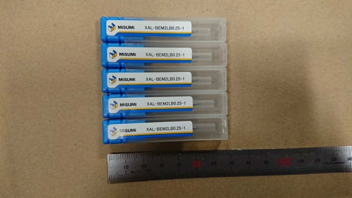 R0.25 首下1mm 新品 超硬 ボールエンドミル 5本セット misimi ミスミ製拍卖