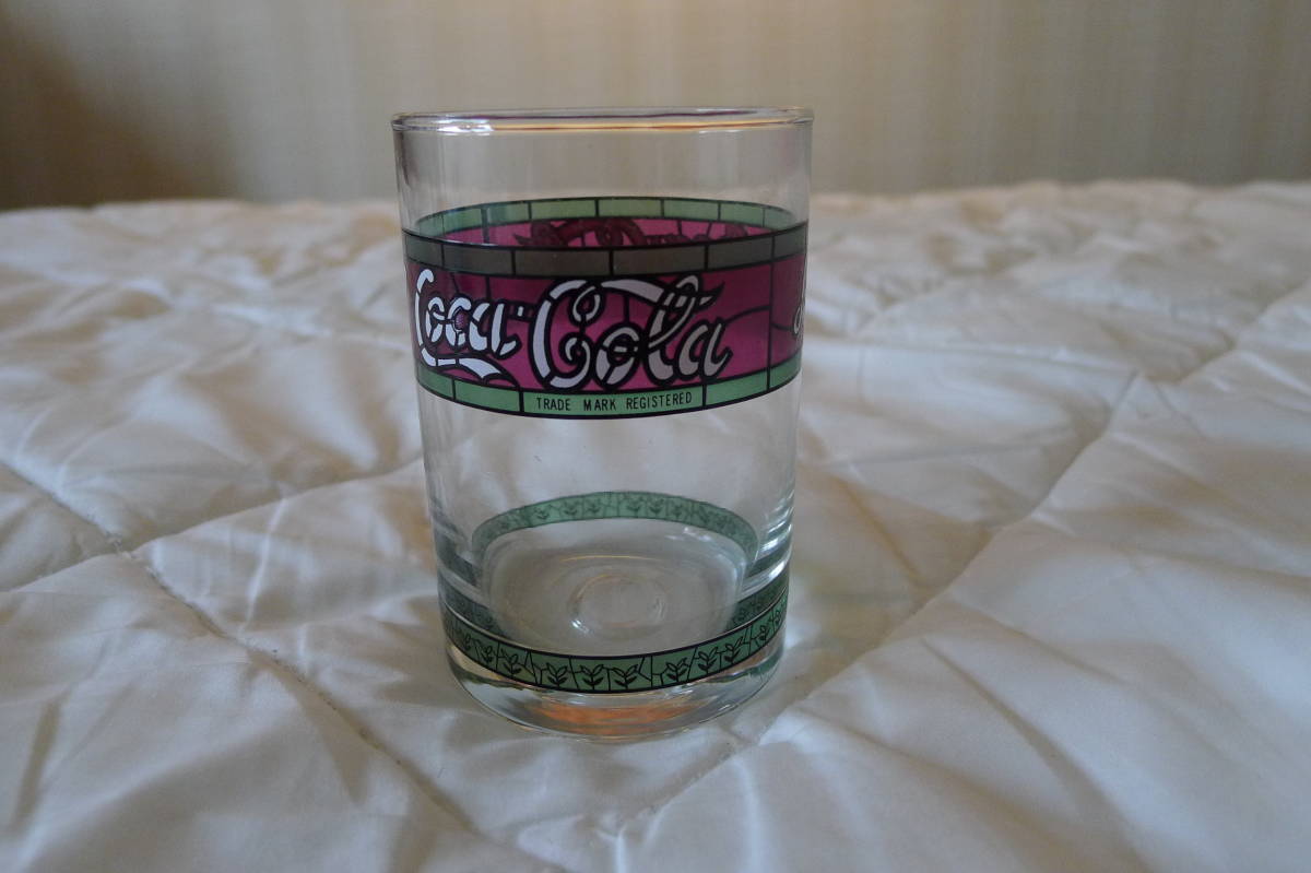 ★早い者勝ち!激レア デットストック★非売品★コカ・コーラ Coca-Cola★ステンドグラス柄★グラス コップ タンブラー★拍卖