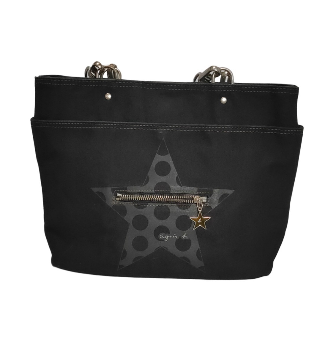 アニエスベー ミニ 手提げバック スター ブラック 肩掛け拍卖
