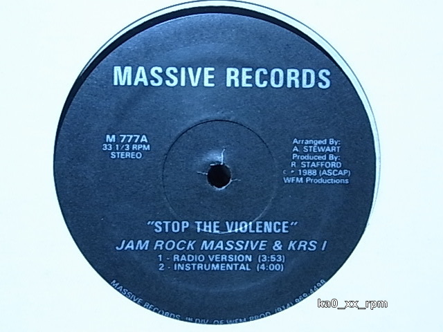 ★☆Jam Rock Massive & KRS-One「Stop The Violence」☆★拍卖