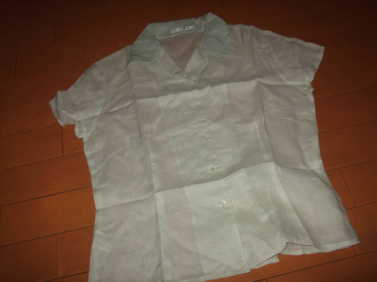 良品即決☆23区 麻100%半袖開襟シャツ☆サイズ38拍卖