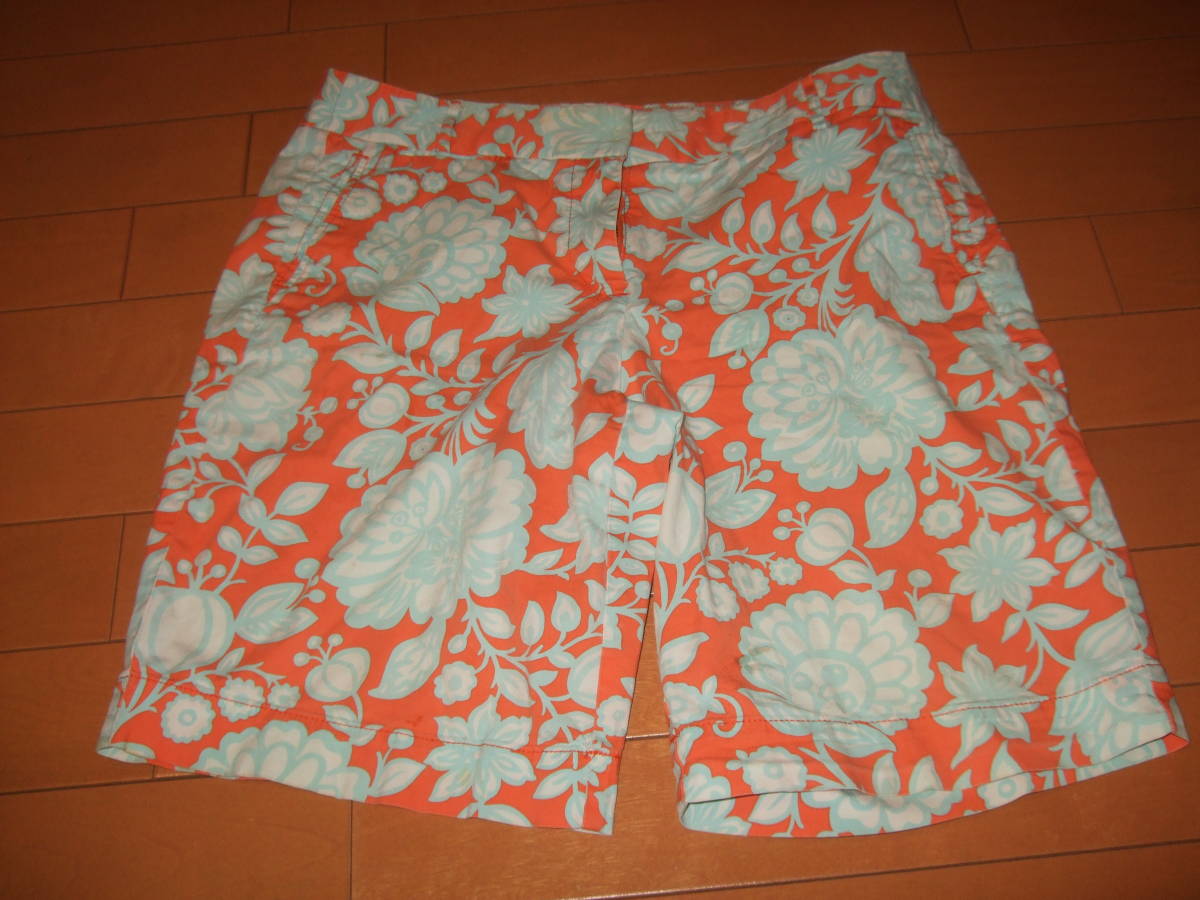 送料込即決☆J.CREW プリントショートパンツ☆サイズ6 レディース拍卖