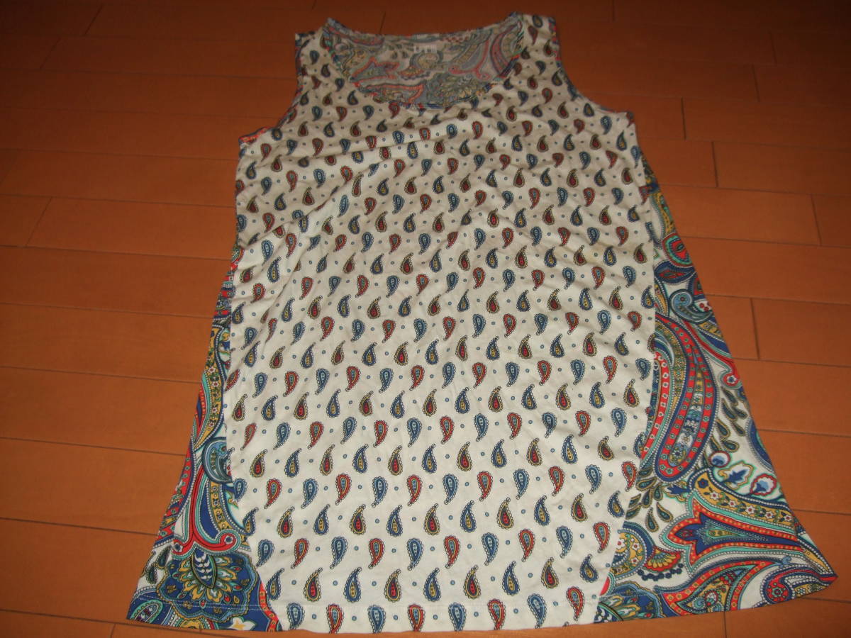 良品送料込即決☆ユニクロ×ヴェラブラッドレー ノースリーブチュニックトップス☆サイズL拍卖