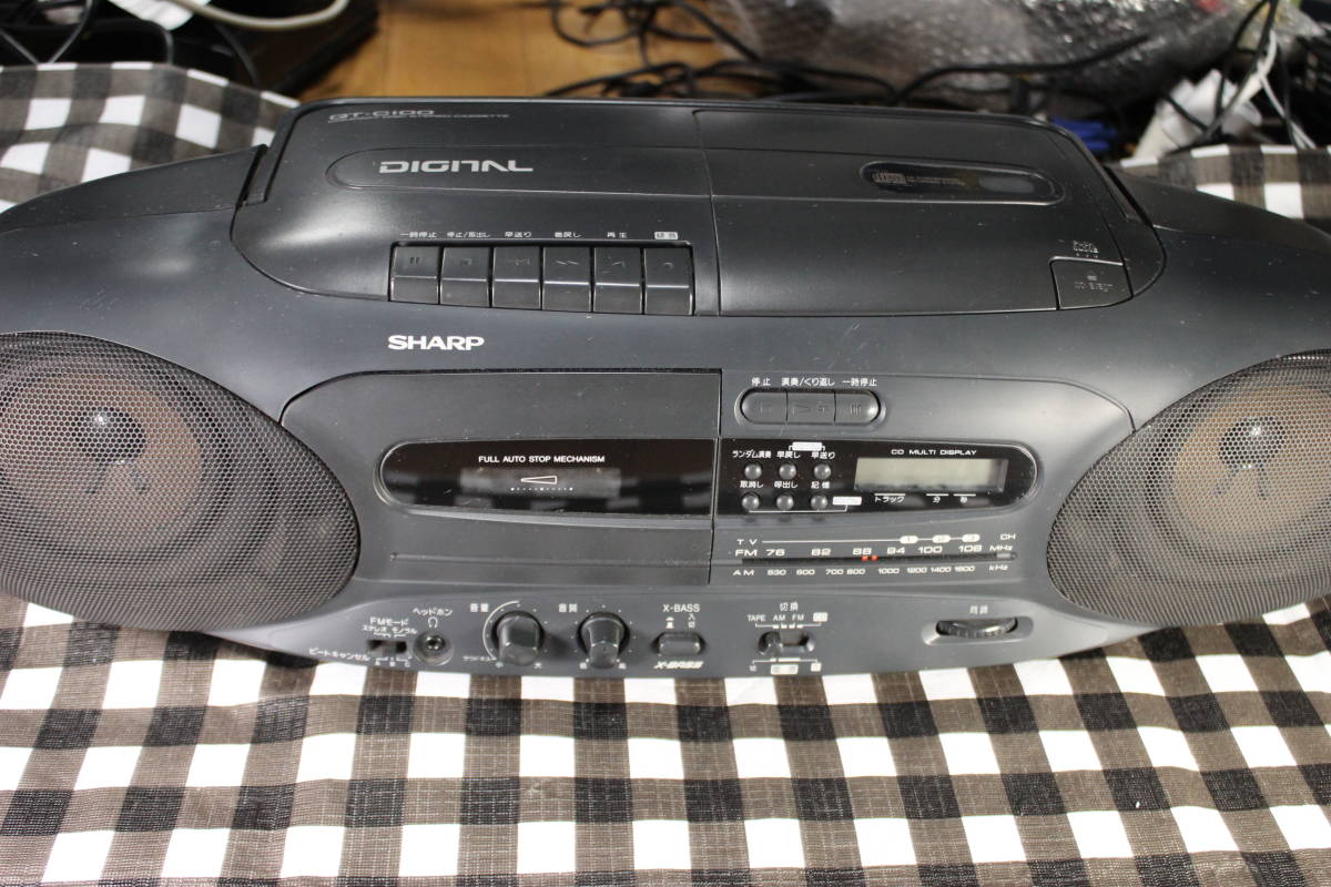 【動作未確認】シャープ QT-C100 CDラジカセ K65-6拍卖