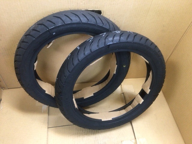 新品スズキ アドレス110フロント/リアタイヤ80/90-14 90/90-14 2本セットダンロップD115送料別 拍卖