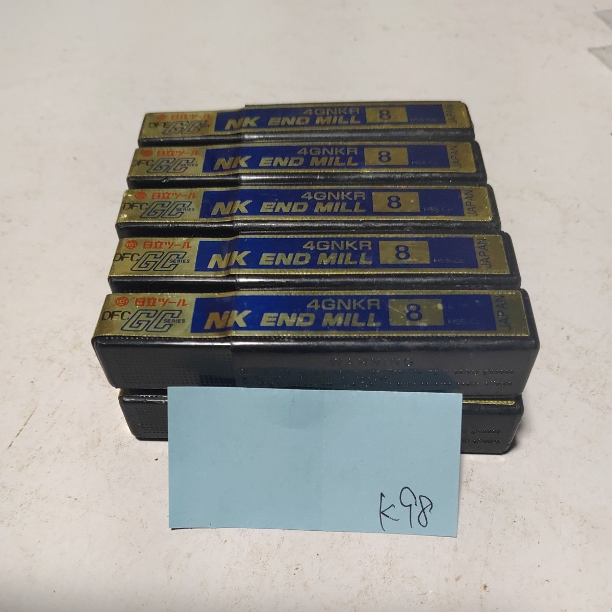 k98 未使用 日立ツール ハイスエンドミル 8.0 4GNKR Φ8 4枚刃 10本セット拍卖