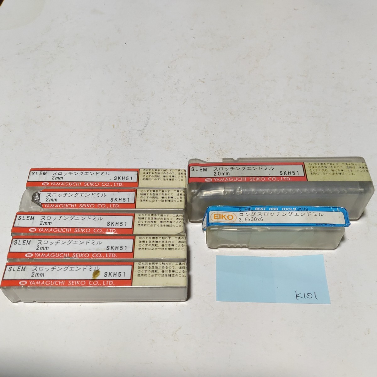 k101 未使用 EICO YAMAGUCHI SEIKO スロッチングエンドミル SLEM 2 3.5 20 7本セット拍卖