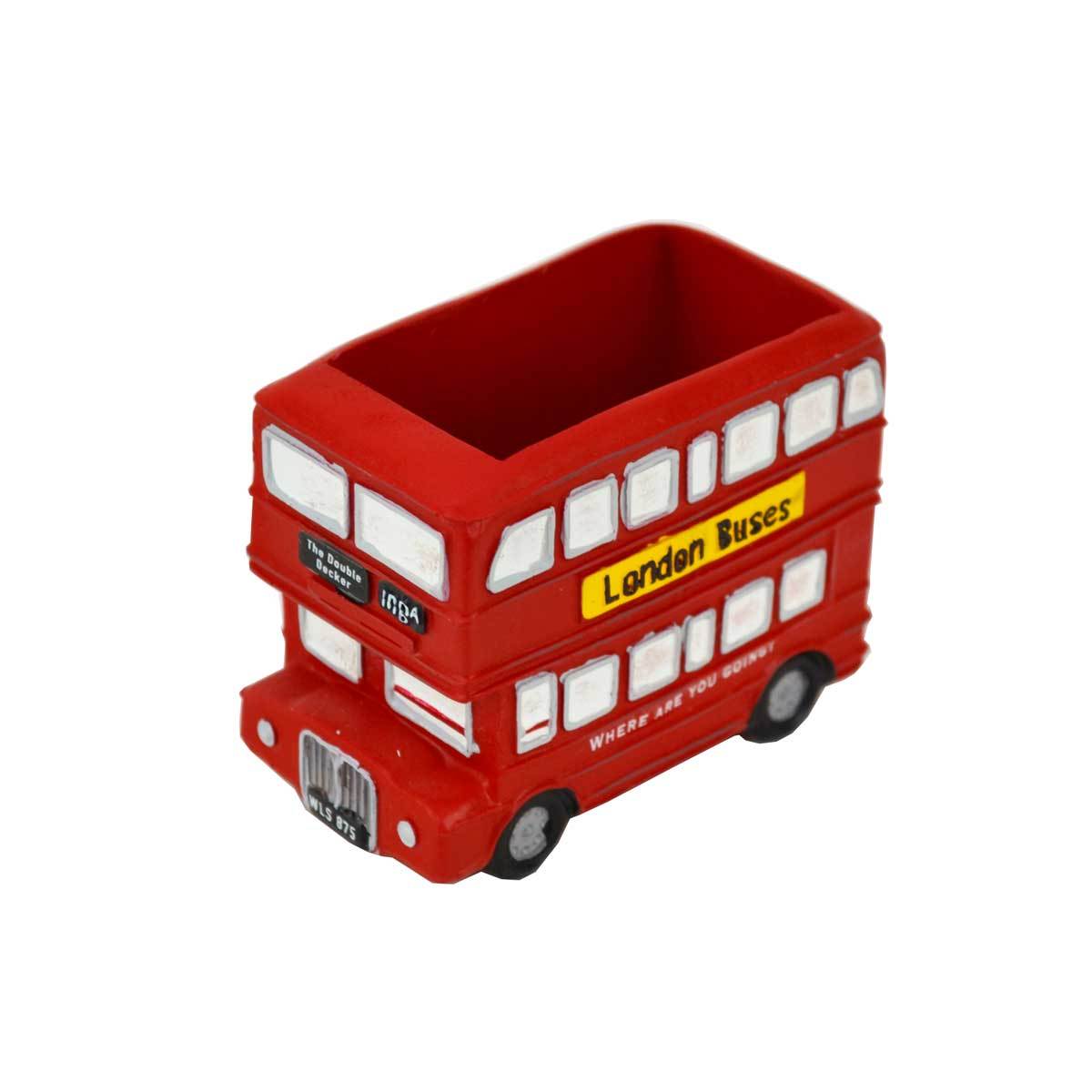 レジンミニチュアポット ロンドンバスポット L 英国 ミニ鉢拍卖