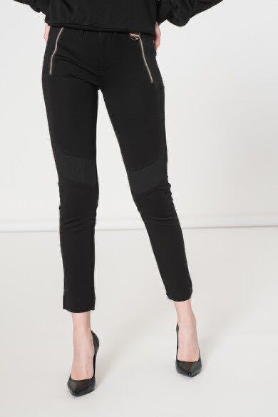 Diesel ジッパー付スキニーパンツ28(M相当)新品同様 黒ブラック/サイドポケット付/スーパーストレッチ/レギンスパンツ/ディーゼル拍卖