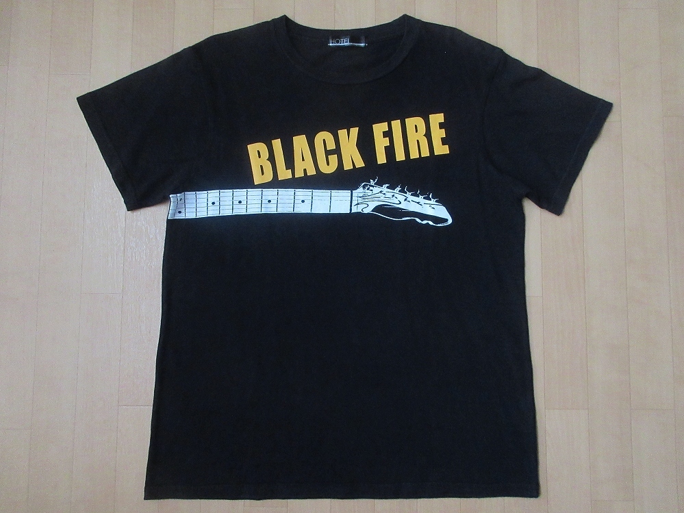 布袋寅泰 40周年 ライブ BLACK FIRE Tシャツ L ZODIAC WORKS ゾディアック ワークス ブラックファイヤー ギター ギタリズム BOOWY COMPLEX拍卖
