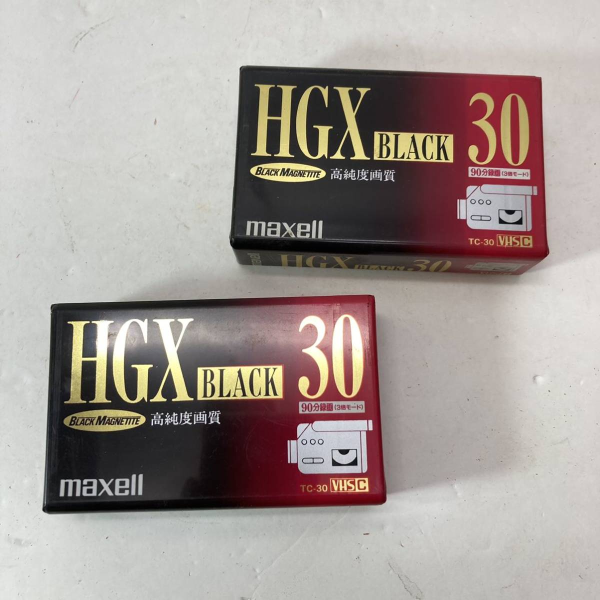 maxell マクセル VHS-C TC-30HGX カセットテープ 2個 ビデオテープ 未開封拍卖
